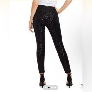 NWT Tipsy Elves Black Sequin High Waisted Women's Leggings Pants